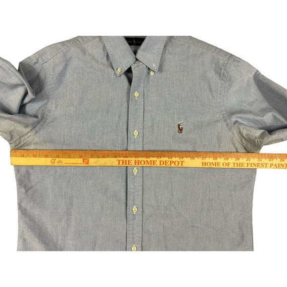 Ralph Lauren Men Long Sleeve Button Down Blue Sz M - Picture 3 of 7